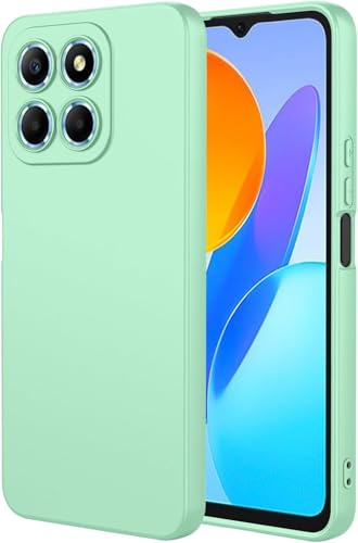 Funda Carcasa de Silicona Líquida para Honor X8 5G / X6 4G / X6A 4G / Honor 70 Lite 5G, Interior de Microfibra Antigolpes Protección Gel Ultra Suave de Goma a Prueba de Choques y Arañazos FSUA (Verde)