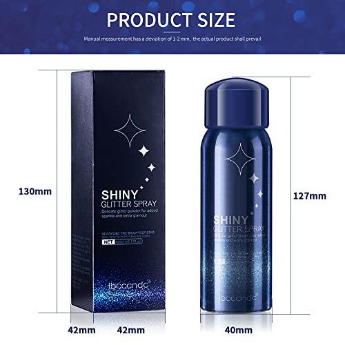 Ibcccndc Glitter Spray For Hair And Body Tiktok, 60Ml Long Lasting Hair And Body Glitter Spray Shimmer Silver Glitter Hairspray For Party (1) #TOP7