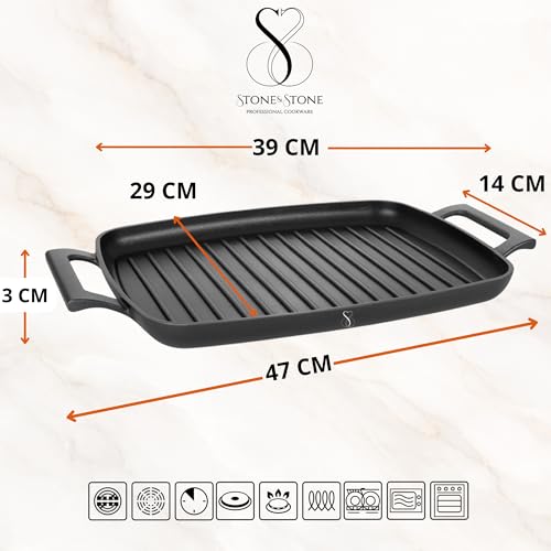 Plaque grill induction Stone&Stone en acier plein haute performance - 4
