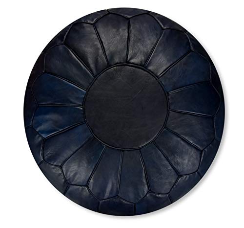 PoufsyPillows Puf de cuero XL de alta calidad