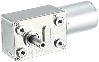 sourcing map DC 12V 100RPM Worm Gear Motor 6mm Female Shaft High Torque Turbine Reducer