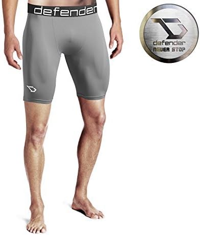 Defender Men's Cool Dry Compression Baselayer Shorts Pants Capri Tights