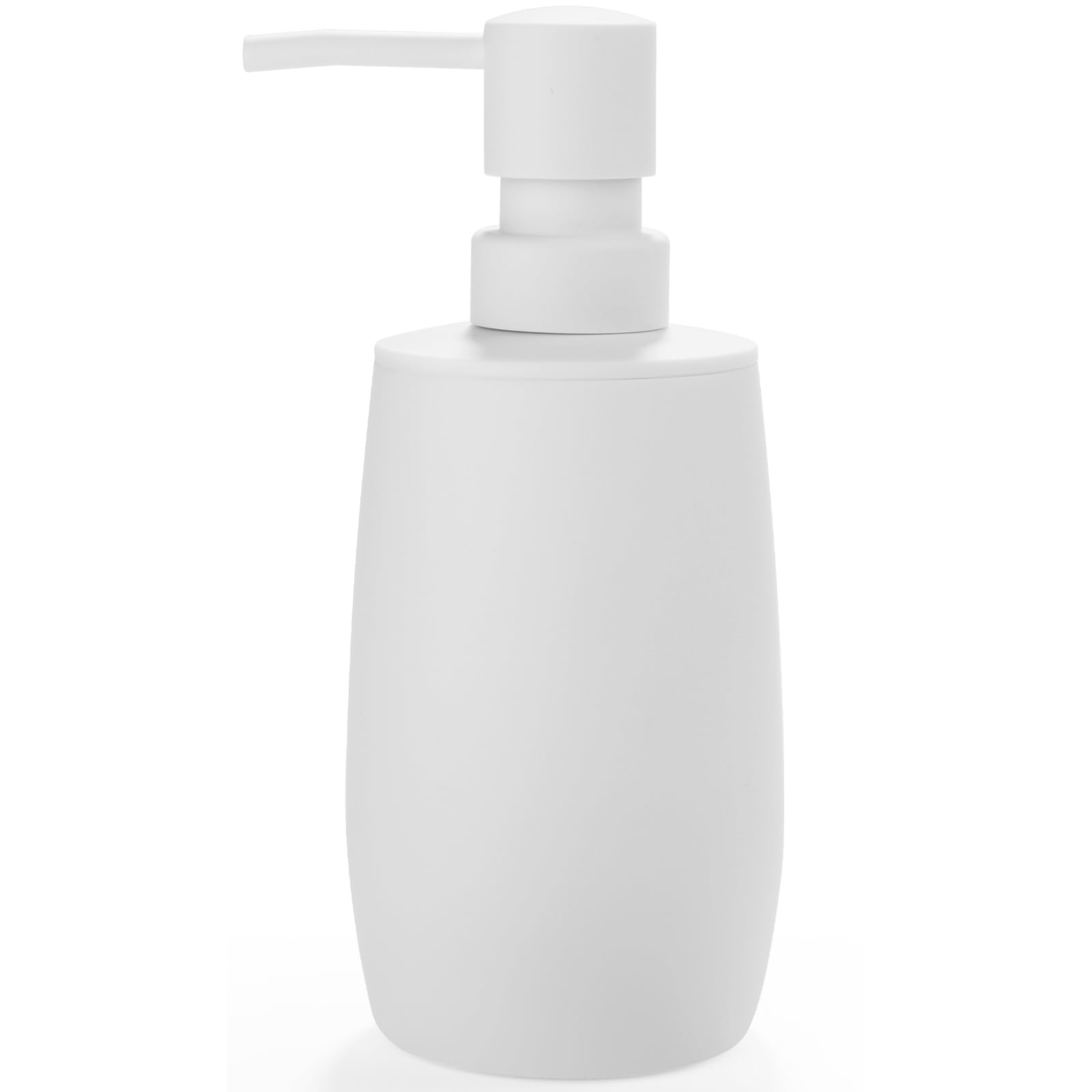 Dispensador Jabón Baño Blanco Moderno, Dispensador Jabon Cocina Rellenable para Encimera de Baño (Blanco)