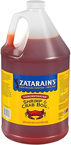 Zatarain's Concentrated Shrimp & Crab Boil, 1 gal - One Gallon Bulk Container of Liquid Crab Boil to Add Flavor to Seafood, Potatoes, Corn, Vegetables and More
