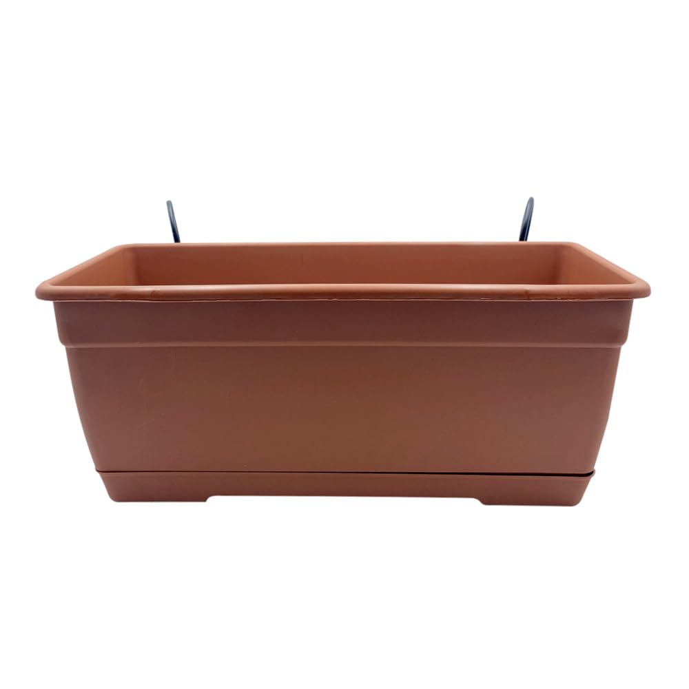 2friends Set di 8 vasi per pomodori con sottovaso, 28 x 28 cm, colore antracite, per pomodori e fiori, con sistema di scarico per balcone e giardino
