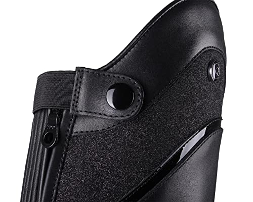 Foto von QHP Dressur Leder-Reitstiefel Hailey Adult Weit Schnürung Glitzer (schwarz, numeric_41)