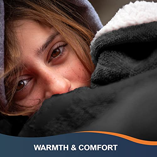 Walensee Sherpa Fleece Blanket (King Size 108”X90” Dark Grey) Plush Throw Fuzzy Super Soft Reversible Microfiber Flannel Blankets For Couch, Bed, Sofa Ultra Luxurious Warm And Cozy For All Seasons #TOP2