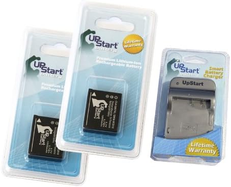 2 Pack - Digital Camera Battery and Charger Replacement for Panasonic Lumix DMC-TZ1 - Compatible with Panasonic CGA-S007A (1000mAh 3.7V Lithium-Ion)