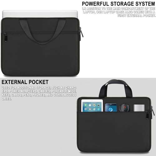 Image of Laptop Bag 15.6 Inch, Durable Briefcase Handbag Protective Computer Case
