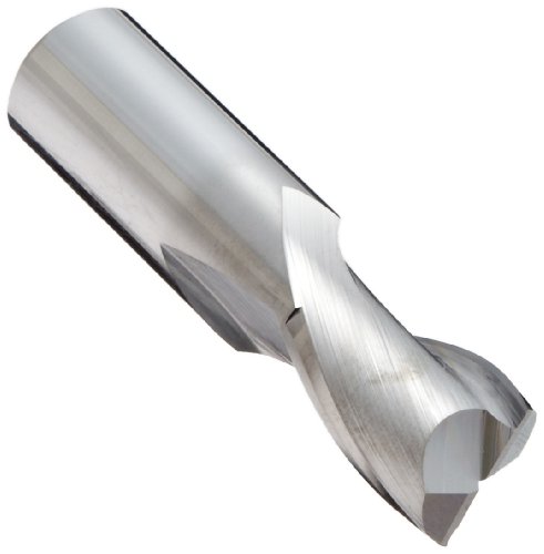 YG-1 E5244 Carbide Square Nose End Mill, Uncoated (Bright) Finish, 30 Deg Helix, 2 Flutes, 2.5