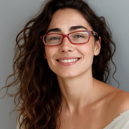 Image of Gaoye 0.5 Reading Glasses for Women, 6 pack Fashion Readers for Women Men Spring Hinge Eye Glasses, Blue Light Reading Glasses