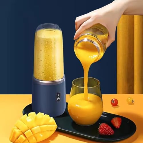 Image of Portable Blender Electric Juicers Fruit Mixers USB Rechargeable Smoothie Mini Personal Juicer 6 Blades 3Gears With 1500 Mah Rechargeable Battery-Smoothie Food Blender Z2