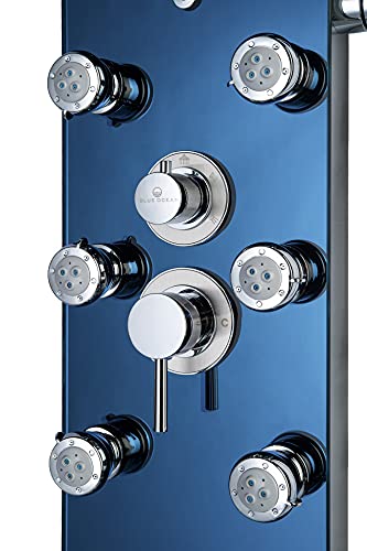 Blue Ocean 52 Inch Stainless Steel Sps392H Shower Panel With Rainfall Shower Head, 8 Adjustable Nozzles, And Spout #TOP3