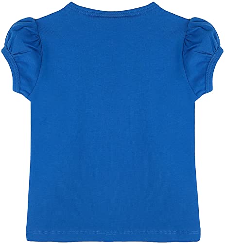 Image of Lilax Girls Short Puff Sleeve Cotton T-Shirt, Toddler & Little Girls Top | 95% Cotton Puff Sleeve Tee; Crewneck, Short Sleeve; Toddler & Girls Sizes 2T-12; for School, Play & Everyday; Machine Wash