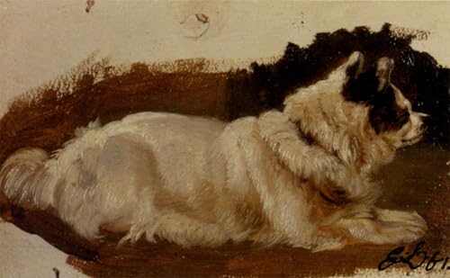 Peinture pour décoration salon 60x90cm - Sublimez vos murs vides avec le Chow Landseer