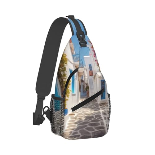 Bolso cruzado diagonal Greece Street para hombre y mujer miniatura 2