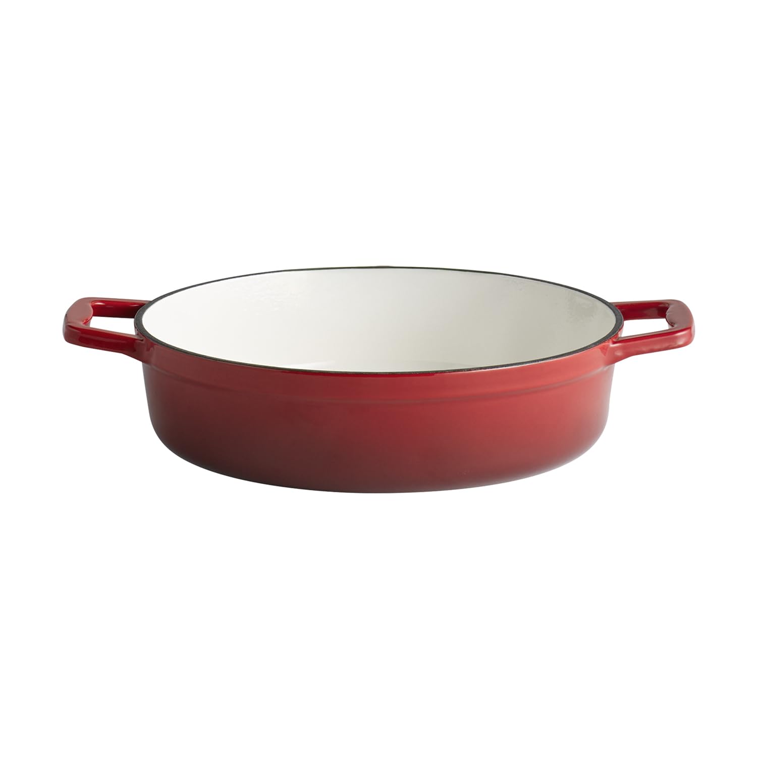 APS 88304 Cazuela con tapa "5 STARS", hierro fundido, apta para inducción, refractaria, incl. soporte para tapa, Ø 28 cm, 3 litros, rojo