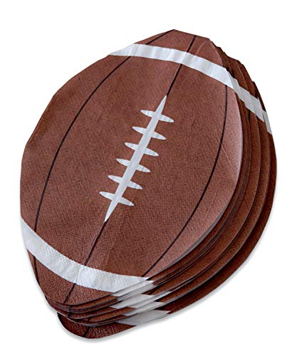Football Party Napkins 100 Pack Disposable Football Shape Paper Napkins 5 x 75 Perfect for Super Bowl Tailgating Sports Theme