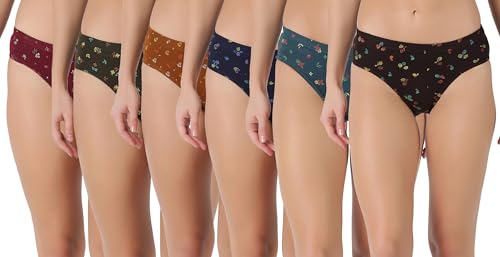 Image of Dollar Lehar Super Combed Cotton Women's Printed Hipster Panty - Actual Print May Vary
