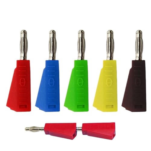 Conector eléctrico de Soldadura niquelado de Cobre con Conector Banana apilable de 40 Uds.(40 Black)