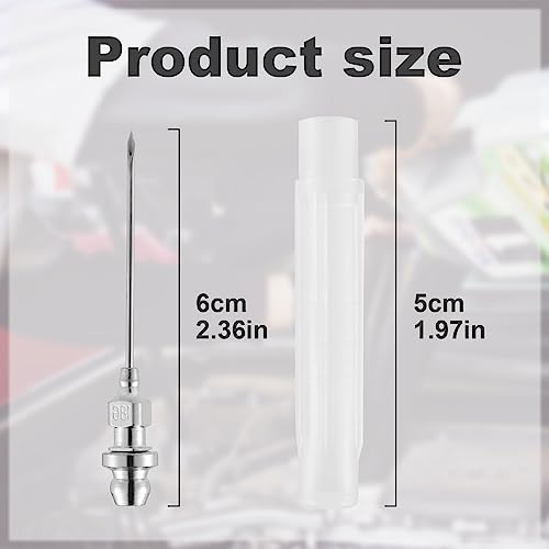 TOYMIS 5 Teilige Fett Injektornadel, Klein fett nadeldüse tragbare und abnehmbare Fettnippel Schmiernippel Nadel, Luftdüse Fettwerkzeug