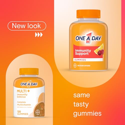 One A Day Multi+ Immunity Gummies For Adults - Immunity Multivitamin for Women And Men Plus Daily Immune Support With Vitamin C, Vitamin D And Zinc To Support Immune Function, 120 Gummies - Image 3