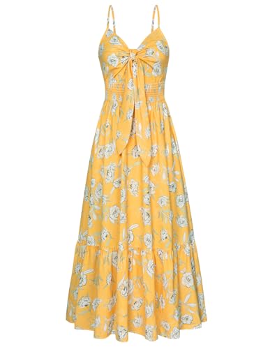 Image of GRACE KARIN Womens Summer Floral Maxi Dresses 2026 Long Flowy Boho Dress Beach Vacation Sundresses Casual Clothes with Pocket