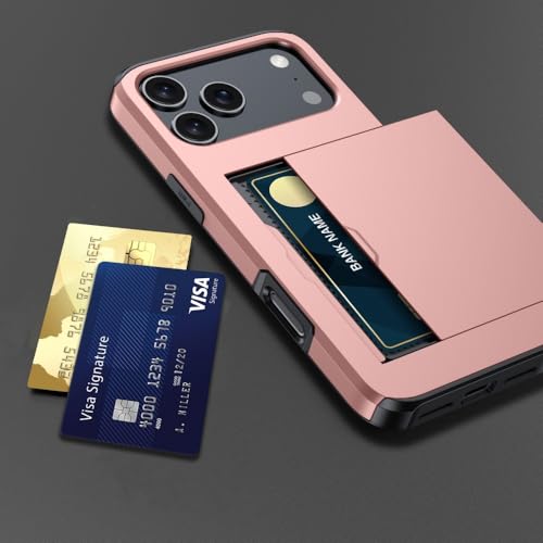 Coque portefeuille iPhone 13 Pro rouge silicone rigide contre chutes et oublis de carte - 5