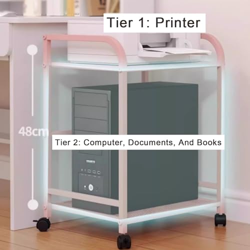 Support de PC à 2 niveaux avec roulettes pour protéger votre ordinateur du sol