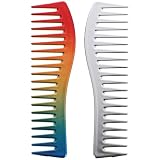 BAZEITFLOW Professioneller Friseurkamm 2 Stück Herren Haarkamm aus Langlebigem Material Kompakt...