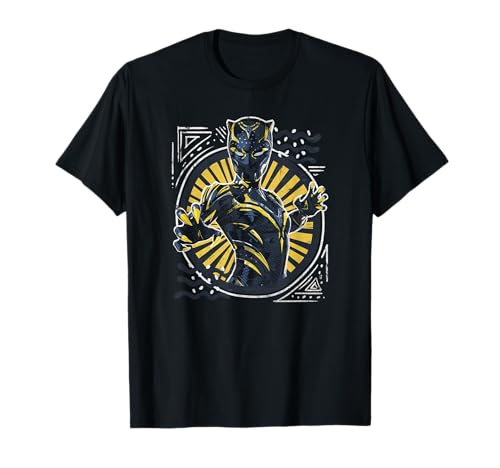 T-shirt Black Panther Wakanda Forever avec imprimé symbole Marvel pour homme en coton