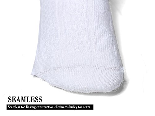 Epeius Unisex-Baby 3 Pair Pack Seamless Cable Knit Knee High Socks Infant Boys/Girls Uniform Stockings For 3-6 Months,White #TOP6