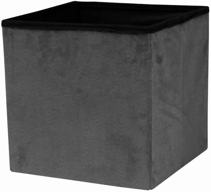 Sorbus Storage Ottoman Bench – Collapsible/Folding Bench Chest with Cover – Perfect Toy and Shoe Chest, Hope Chest, Pouffe Ottoman, Seat, Foot Rest, – Contemporary Faux Suede (Gray)