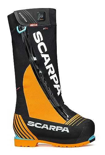 SCARPA Phantom 8000 Thermic HD Waterproof Boots for Climbing & Mountaineering - Black/Bright Orange - 7.5 Women/6.5 Men