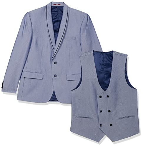 Image of Raymond Rayon Blend Men's Full Sleeve Contemporary FIT Medium Blue Formal Suit