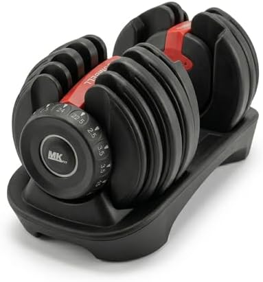 Halter Ajustável Até 24kg MKFIT Dumbbell Profissional com Anilhas...