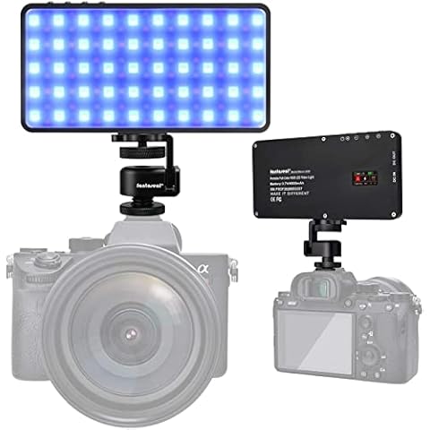 Portable Full Color RGB LED Video Light +Soft Box Set, Mini Smart Vlogging On Camera Lighting Panel, Ideal Kit for YouTube Photograph Studio(4500mAh Fast Rechargeable Battery, 12W) Cover