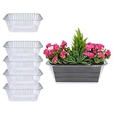 Curtis Wagner Plastics Oval Clear Heavy Gauge Vinyl Basket Liner (5-Pack) - Clear, Oval (Diameter: 4.75 x 2.75 Base, 6.5 x 4.5 x 2.5 Top, 2.5 Depth) Thin Plastic Plant Tray -  Curtis Wagner Plastics Corp.