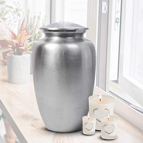 Urne funéraire déco argentée Light & Pro pour salon et columbarium - 2