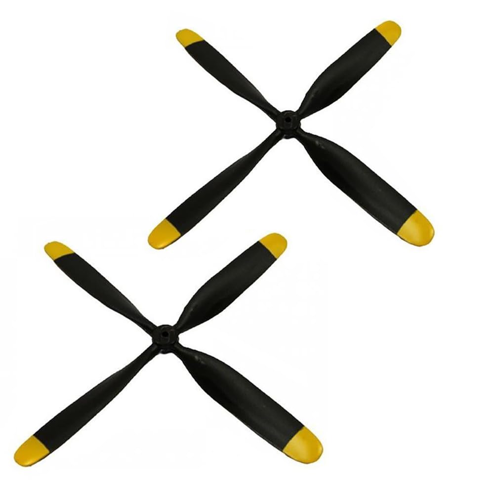 JIAFANRC Propeller Four Blades 2pcs P7680109 for VOLANTEX RC Plane 768-1 Mustang P51D 750mm Warbird Parts, 2pcs
