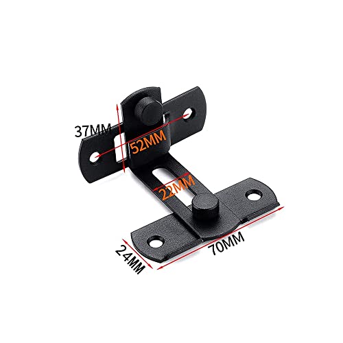 Large 90 Degree Right Angle Door Lock Door Window Sliding Lock Lever Bolt Furniture Lock (Black 1 Pack) #TOP1