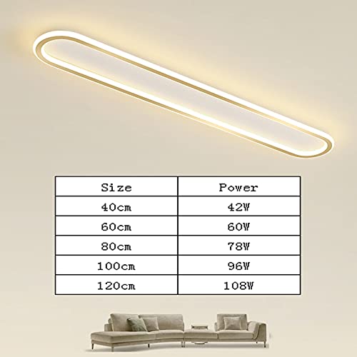 Lampe de plafond LED dorée moderne 40cm | Éclairage chaleureux et fixe