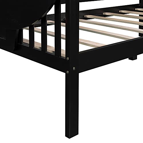 Homjoones Daybed, Wood Day Bed Frame For Adults Twin Size Sofa Bed For Bedroom, Living Room (Twin Espresso) #TOP6
