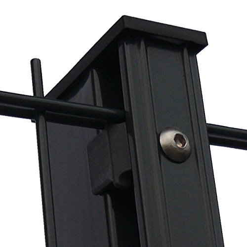 Doppelstabmattenzaun Höhe 1,63 m Pfosten mit Abdeckleiste 10 bis 40 m Anthrazit + Moosgrün (10 m, Anthrazit RAL 7016) Cover