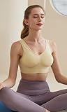 Memoryee Sports Bras Women 3 Pack Set Plus Size for Large Breasts Non Wired Inserts Washable Padded Push Up Multipack Vest Crop Top for Yoga Running Jogging Gym Multi1 M - Image 5