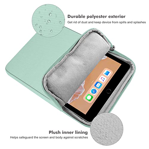 Image of MoKo 9-11 Inch Tablet Sleeve Bag Padded Protetive Carrying Case | Fits New 11inch iPad Air M4, iPad A16 2025, iPad Pro 11 M4, Air 5 /4 /3, iPad 10 /9 /8th Gen, Tab S8 /S9 11 inch, Mint Green