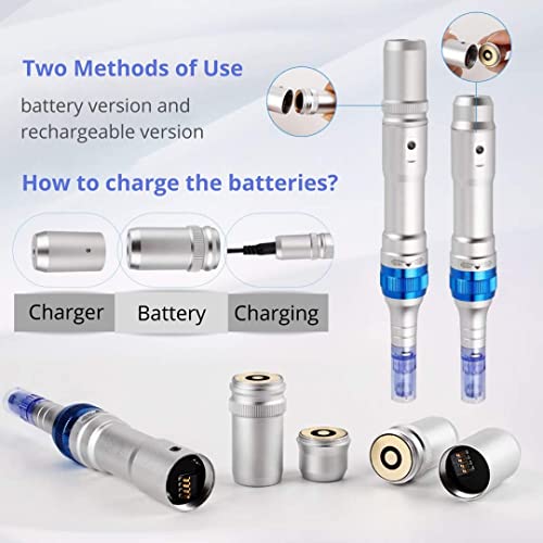 Image of Dermapen Dr.Pen Ultima A6 Microneedle Pen Electric Derma Roller Pen with 12PIN 36PIN Nano Round Cartridges Needles Wrinkle Stretch Marks Scar Hair Loss Treat 0.25-2.5mm Adjustable