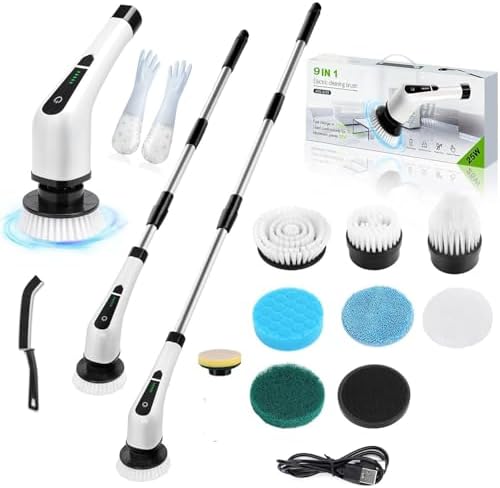 AGARO Royal Electric Spin Scrubber,Cleaning Brush Scrubber for Home ...