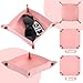 20 Pcs PU Leather Jewelry Valet Tray for Women and Man Portable Catchall Travel Storage Dish Plate Key Tray For Entryway Desk Organizer for Phone, Keys, Glasses, Wallet, Earphone, Watch, Coin