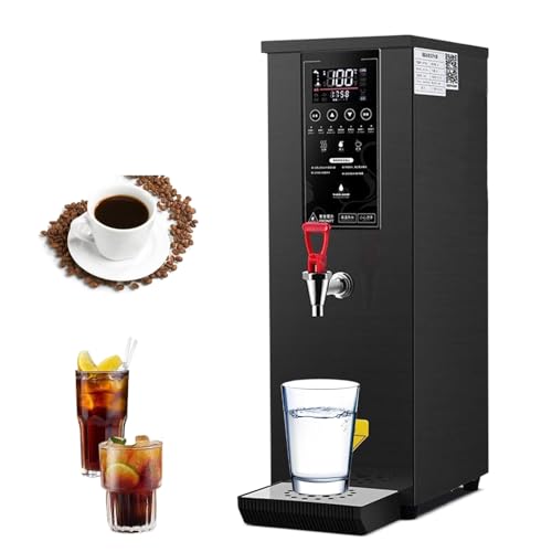 ZEEKYFOR Dispensadores de Agua Caliente de 25 l para el hogar, Calentador de Agua Comercial de 3000 W y Calentador con Pantalla táctil LCD, Calentador de Agua eléctrico,Black
